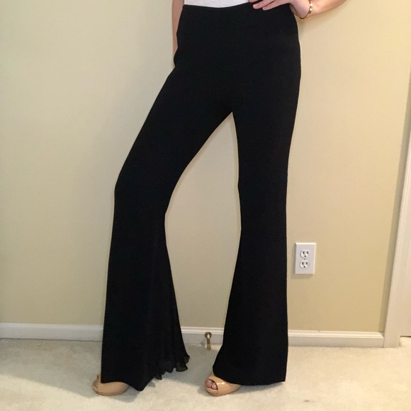 bell bottom silk pants